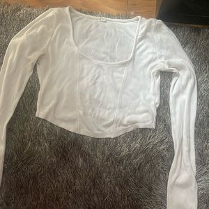 Garage White S Women’s cropped shirt